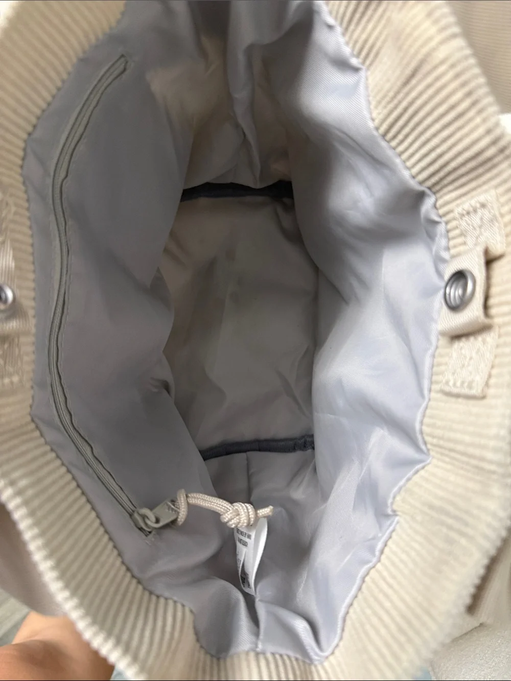 adidas Men’s Beige Corduroy Messenger Crossbody Bag